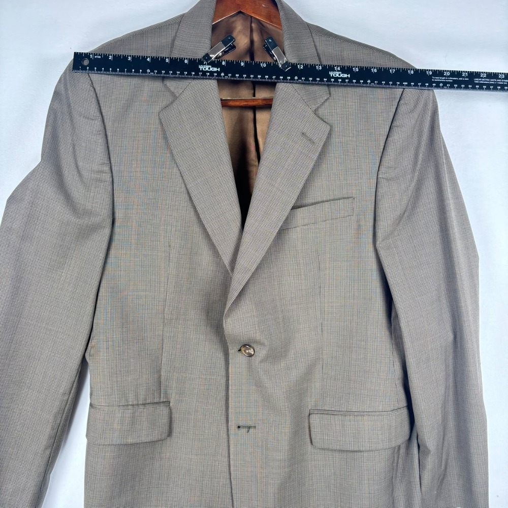 VTG Chaps Ralph Lauren 2 Pc Men's Suit 42 Slacks 34x31 Houndstooth Plaid - Picture 14 of 15